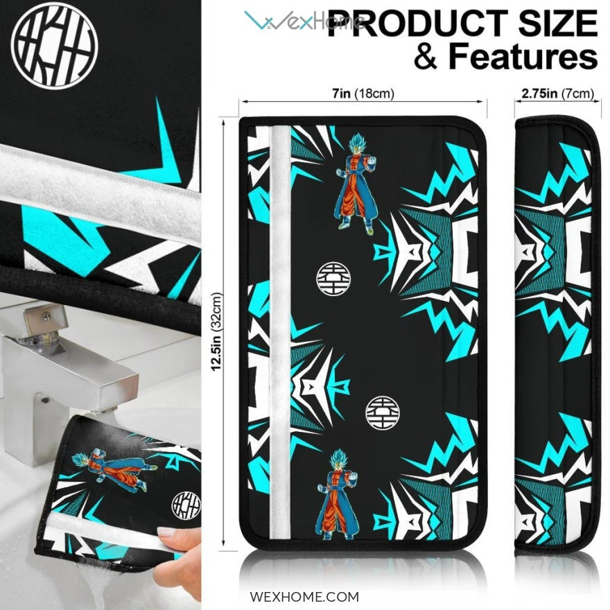 Dragon Ball Anime Seat Belt Covers | Vegetto Lightning Power Belt Covers