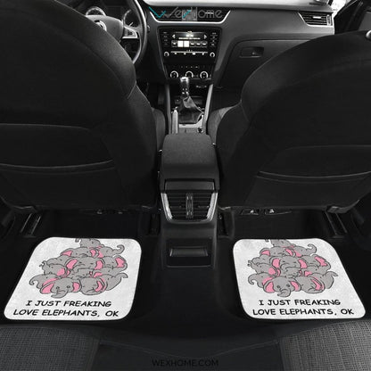 Love Elephant Front And Back Car Mats