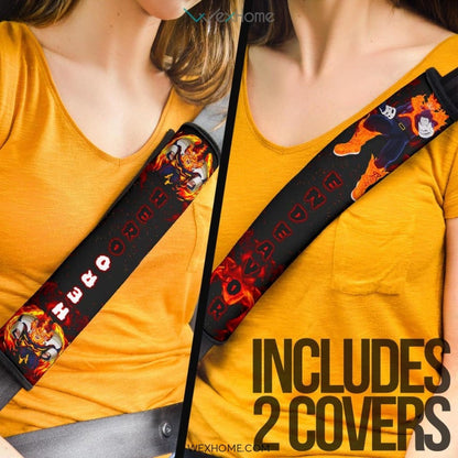 My Hero Academia Anime Seat Belt Covers | MHA Flaming Endeavor Belt Covers