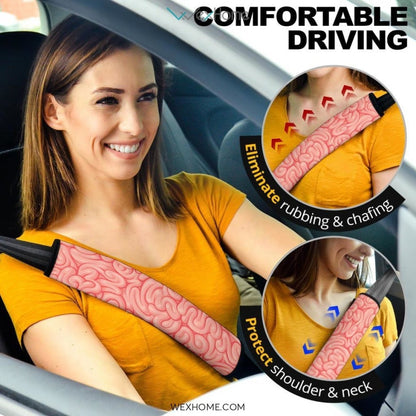 Brain Pattern Custom Seat Belt Covers