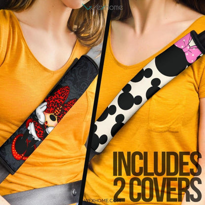 Mickey Cartoon Seat Belt Covers | Minnie Red Suit Bow Belt Covers