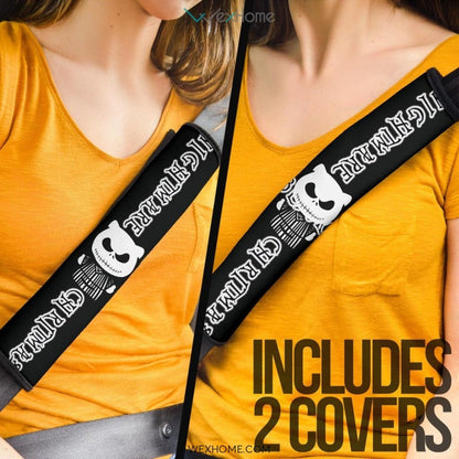 Nightmare Before Christmas Cartoon Seat Belt Covers | Teddy Jack Skellington Text Belt Covers