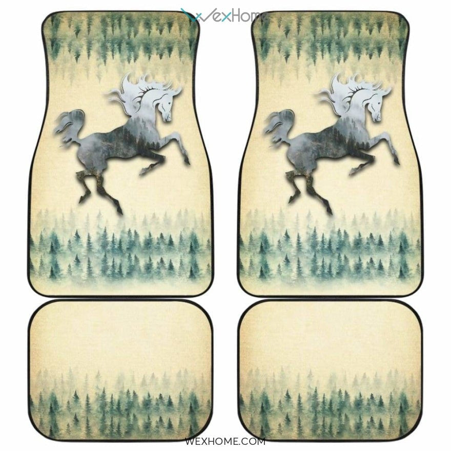 Elephant Drinking Water in Forest Car Mats