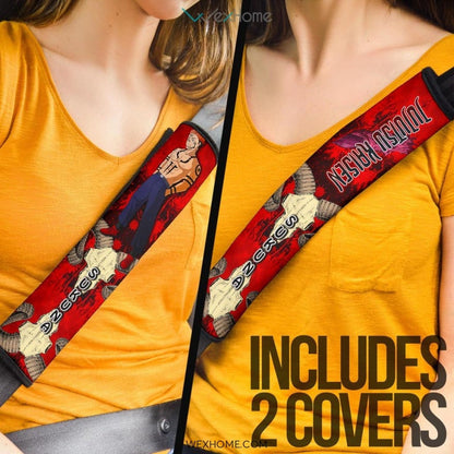 Jujutsu Kaisen Anime Seat Belt Covers | Sukuna Cow Skull Blood Rain Belt Covers