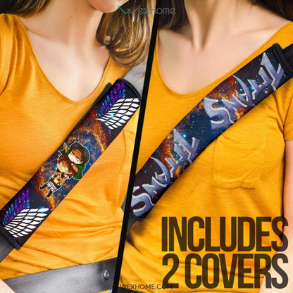 Attack On Titan Anime Seat Belt Covers | AOT Annie Black Hole Galaxy Belt Covers