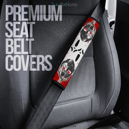 Horror Movie Seat Belt Covers | Freddy Glove Grab Jason Mask Bloody Belt Covers