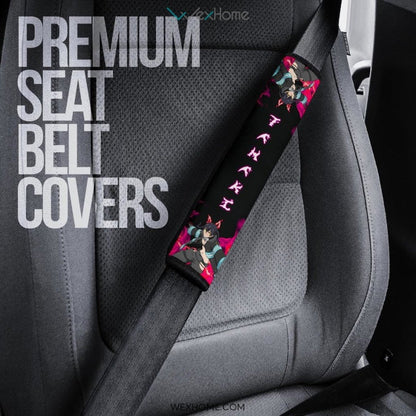 Fire Force Anime Seat Belt Covers | Tamaki Kotatsu Pink Fire Belt Covers