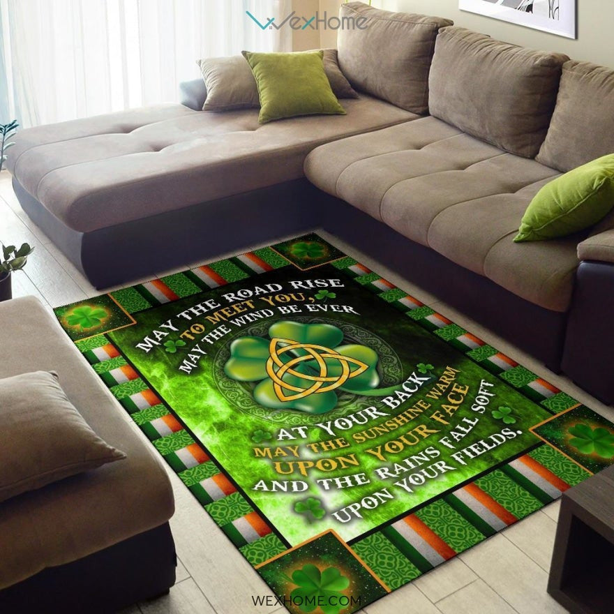 St Patrick's Day Irish Blessing May The Road Rise To Meet You Nursery Are Rug