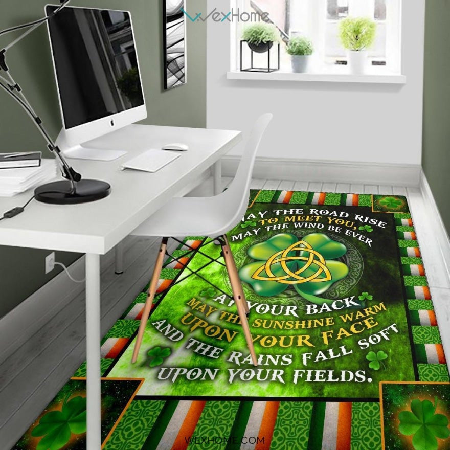 St Patrick's Day Irish Blessing May The Road Rise To Meet You Nursery Are Rug