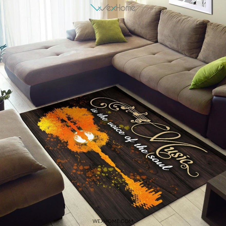 Music Is The Voice Of The Soul Nursery Area Rug