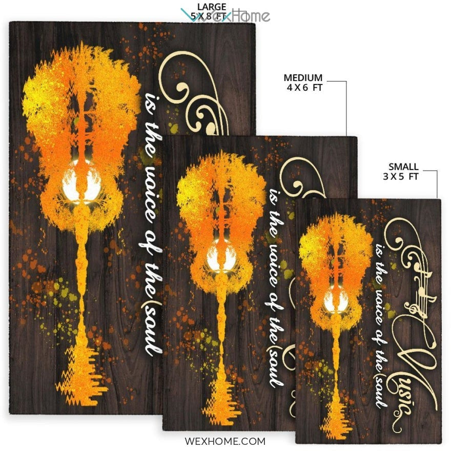 Music Is The Voice Of The Soul Nursery Area Rug