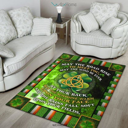 St Patrick's Day Irish Blessing May The Road Rise To Meet You Nursery Are Rug
