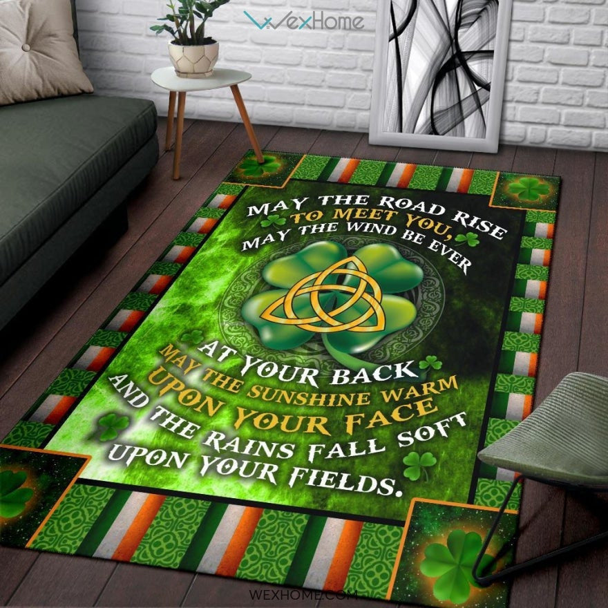 St Patrick's Day Irish Blessing May The Road Rise To Meet You Nursery Are Rug