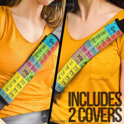 Periodic Table of Elements Custom Seat Belt Covers