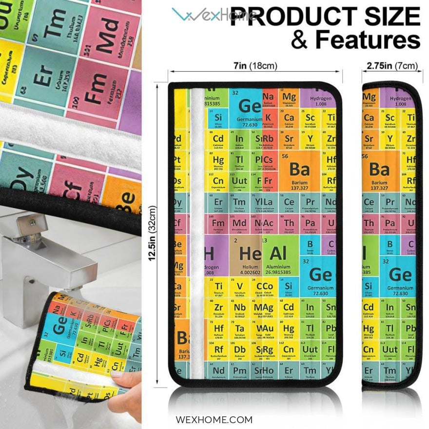Periodic Table of Elements Custom Seat Belt Covers