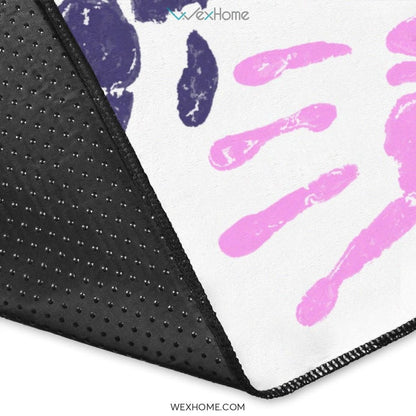 Pinkie Handprint Nursery Area Rug