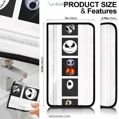 Nightmare Before Christmas Cartoon Seat Belt Covers | Types Of Jack Head Belt Covers