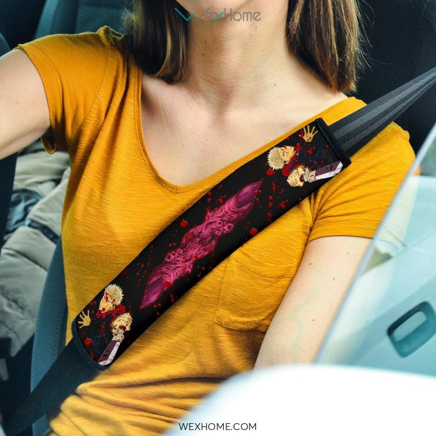 Jujutsu Kaisen Anime Seat Belt Covers | Jujutsu Kaisen Yuji Sukuna Monster Finger Belt Covers