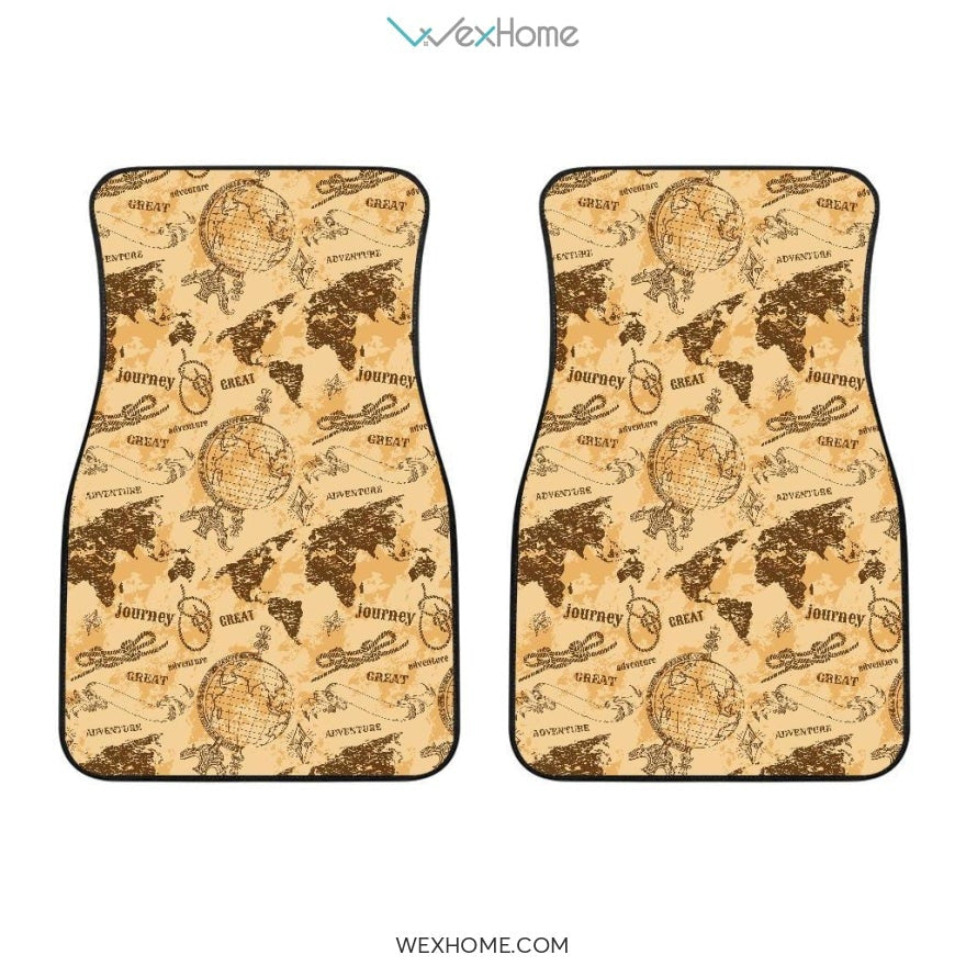 Cute Penguin Christmas Snow Pattern Front And Back Car Mats