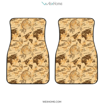 Cute Penguin Christmas Snow Pattern Front And Back Car Mats