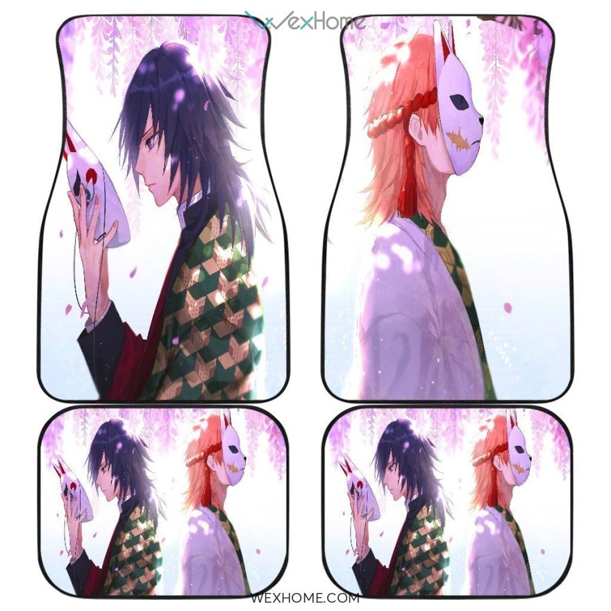 Giyuu And Sabito Mask Car Mats