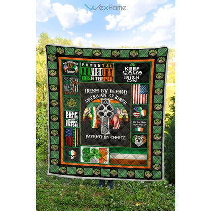 Irish By Blood American By Birth Patriot By Choice St Patrick's Day Quilt