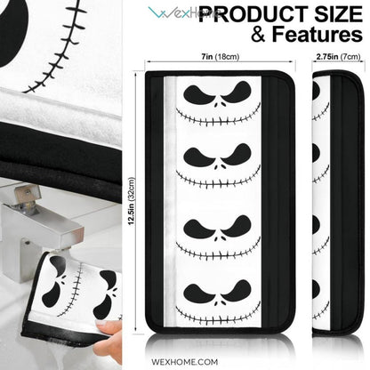 The Nightmare Before Christmas Cartoon Seat Belt Covers | Jack Skellington Eye Patterns Belt Covers