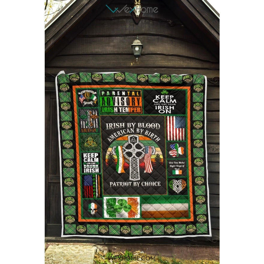 Irish By Blood American By Birth Patriot By Choice St Patrick's Day Quilt