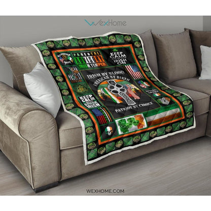 Irish By Blood American By Birth Patriot By Choice St Patrick's Day Quilt
