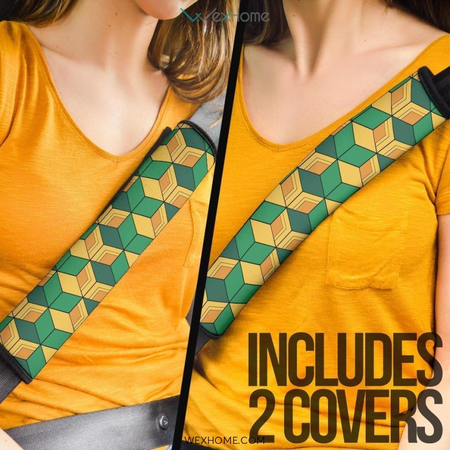 Tomioka Giyuu Patterns Seat Belt Covers Demon Slayers Anime