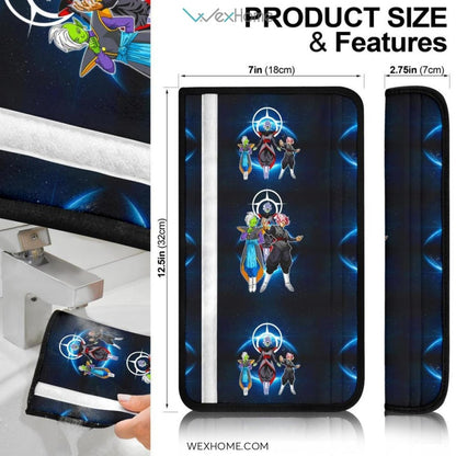 Dragon Ball Anime Seat Belt Covers | DB Saiyan Destroy Team Galaxy Belt Covers