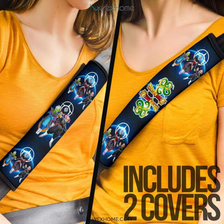 Dragon Ball Anime Seat Belt Covers | DB Saiyan Destroy Team Galaxy Belt Covers