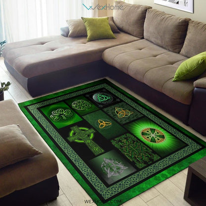 Irish Celtic Cross St Patrick's Day Nursery Area Rug