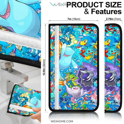 Pokemon Anime Seat Belt Covers | Water And Fire Pokemon Belt Covers