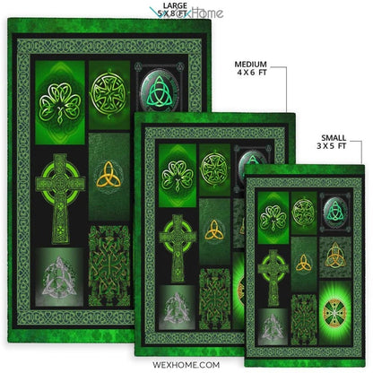 Irish Celtic Cross St Patrick's Day Nursery Area Rug