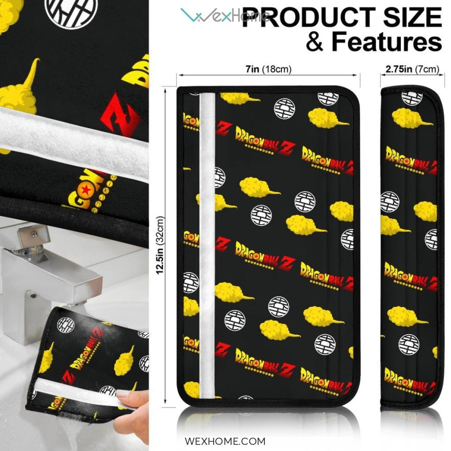 Dragon Ball Anime Seat Belt Covers | Flying Nimbus Clouds Patterns Belt Covers