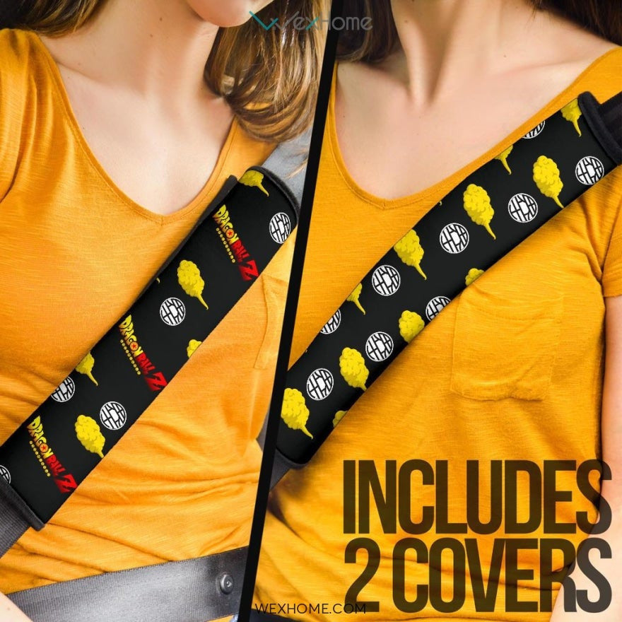 Dragon Ball Anime Seat Belt Covers | Flying Nimbus Clouds Patterns Belt Covers
