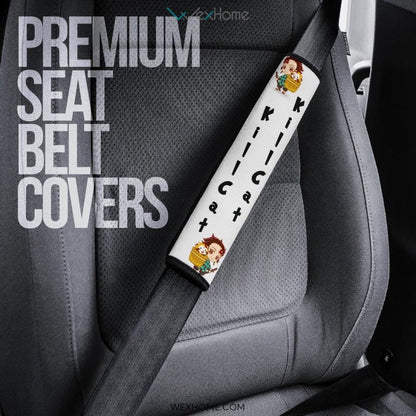 Demon Slayer Anime Seat Belt Covers | DS Tanjiro Carry Racoon Belt Covers