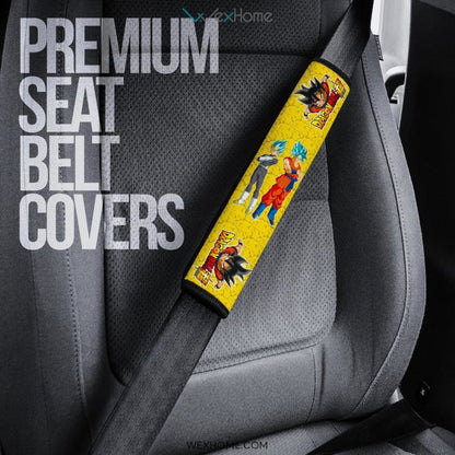 Dragon Ball Anime Seat Belt Covers | DB Goku And Vegeta Yellow Belt Covers