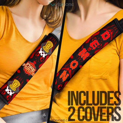 Fire Force Anime Seat Belt Covers | Fire Force Skull Demon Belt Covers