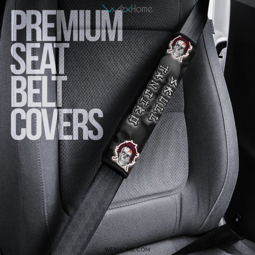 Demon Slayer Anime Seat Belt Covers | DS Skull Tanjiro Belt Covers