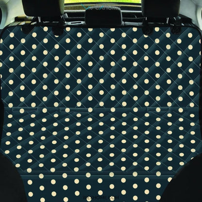 Vintage Black Tiny Polka Dot Pet Car Seat Cover