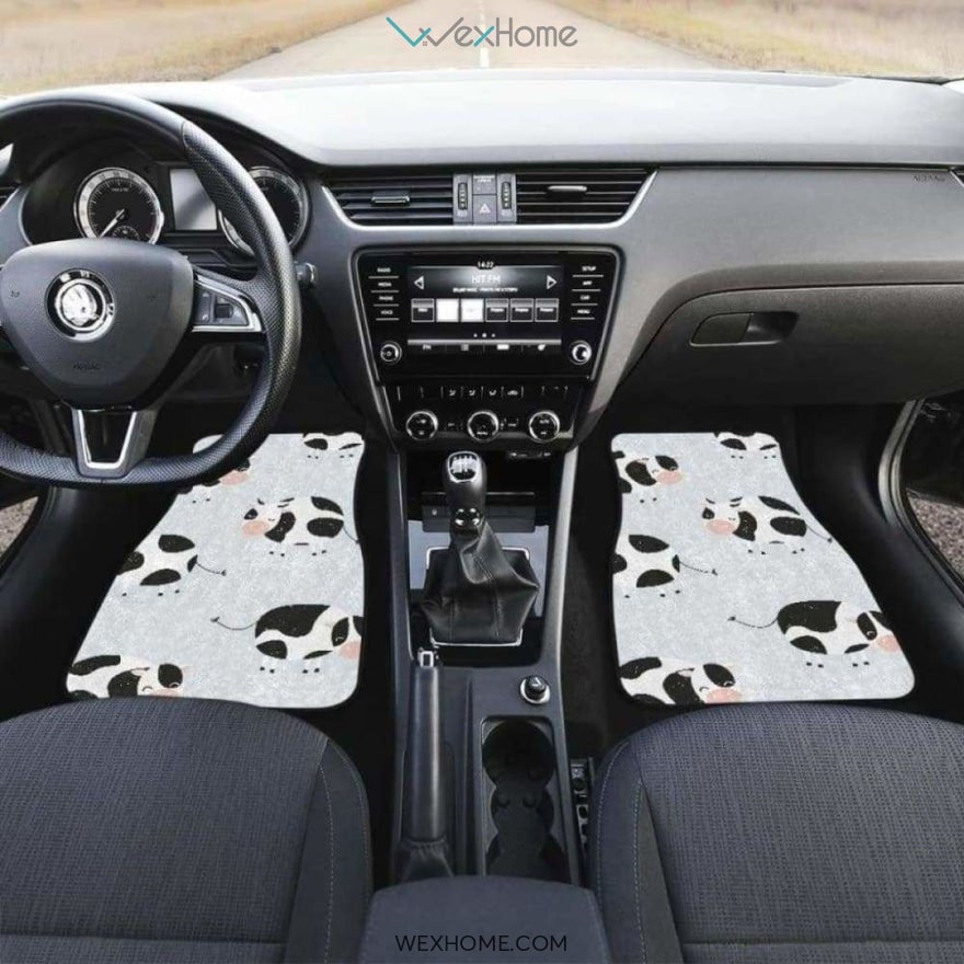 Cute Cows Pattern Front And Back Car Mats