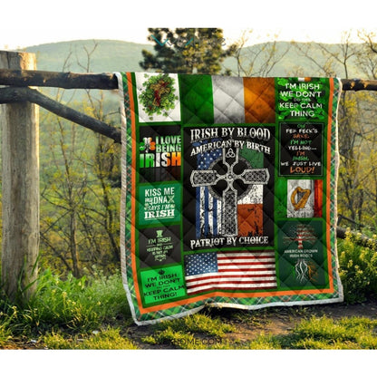 I Love Being Irish St Patrick's Day Quilt