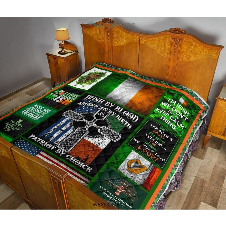 I Love Being Irish St Patrick's Day Quilt