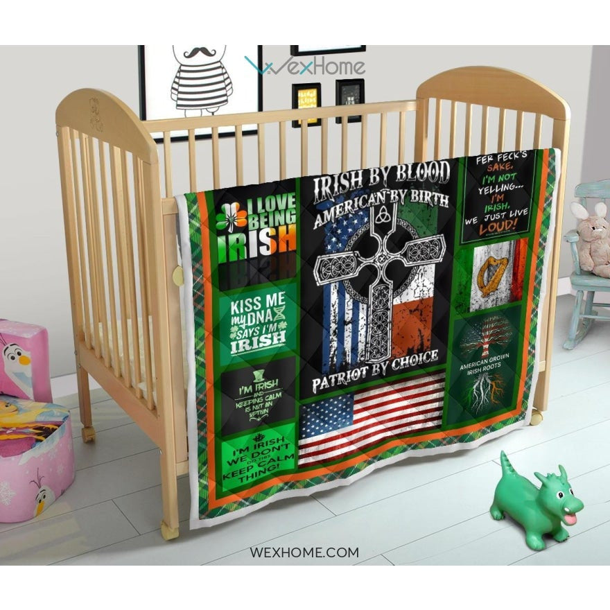 I Love Being Irish St Patrick's Day Quilt