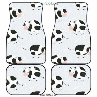 Cute Cows Pattern Front And Back Car Mats