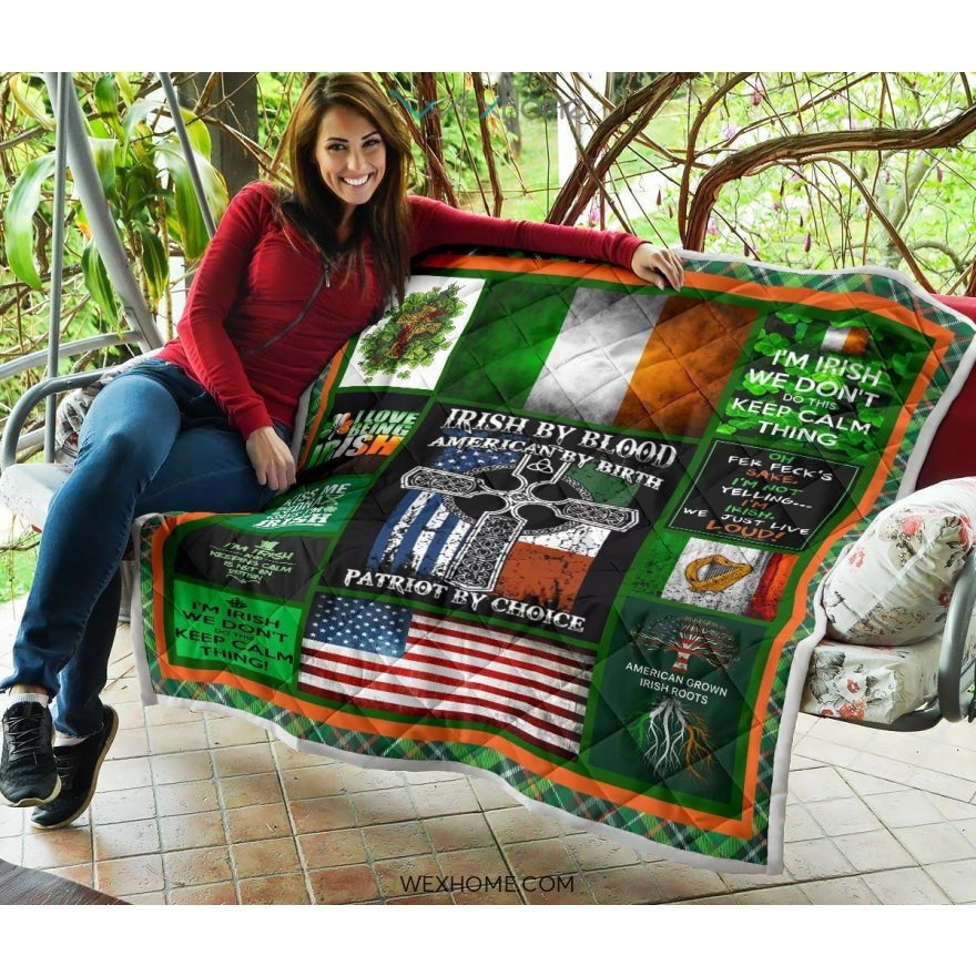 I Love Being Irish St Patrick's Day Quilt