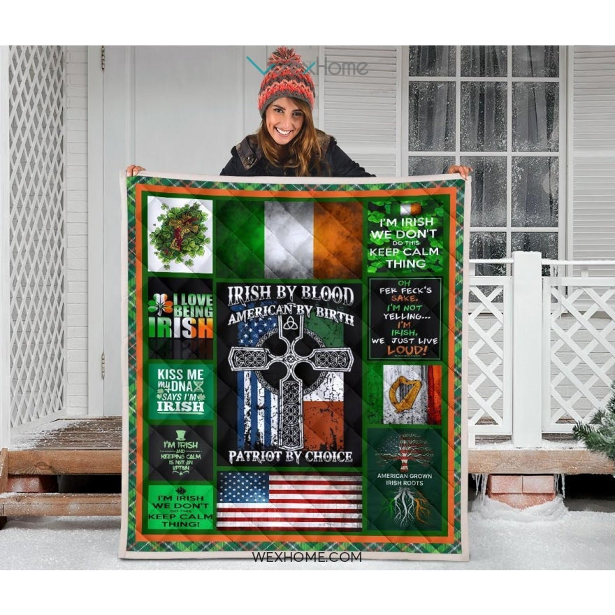I Love Being Irish St Patrick's Day Quilt