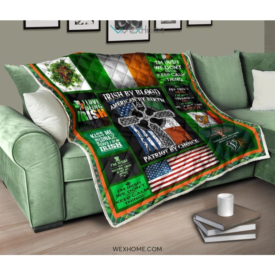 I Love Being Irish St Patrick's Day Quilt